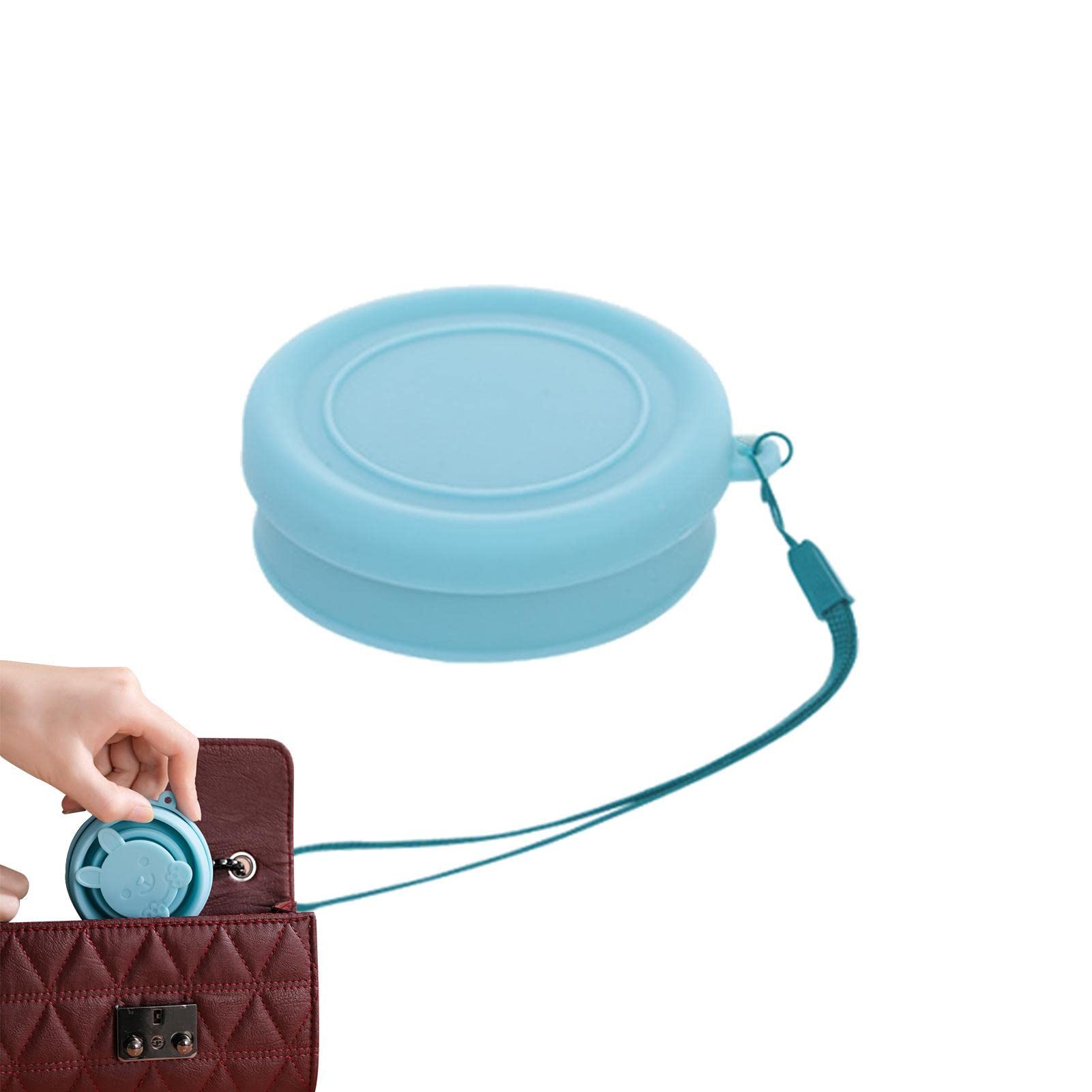 Tasse pliante, bouteille d'eau réutilisable en silicone de voyage, tasse à boire de camping extensible avec couvercle, petites tasses portables pour les voyages, la randonnée, les sports de plein air