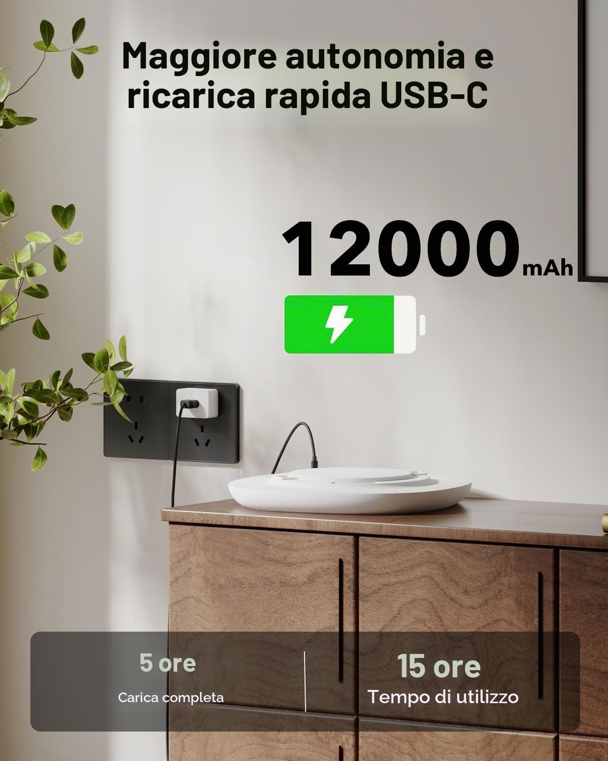 Plafoniera LED RGB Soffitto a Batteria Ricaricabile USB, Luce Doccia