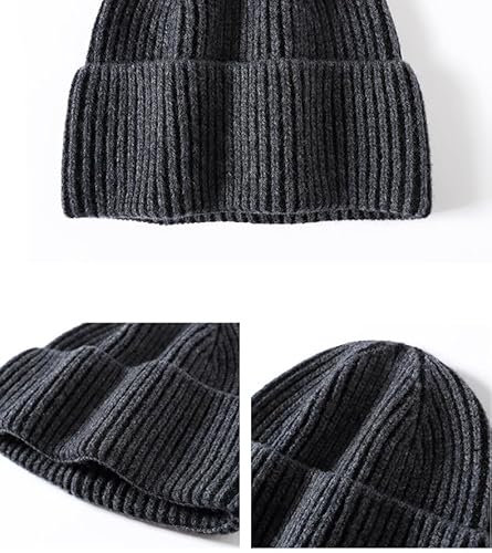 Miniatura 3 de Hombres Mujeres Lana Tejer Sombreros Otoño e Invierno Cálido Beanie Sombrero Masculino Lana Knit Cap