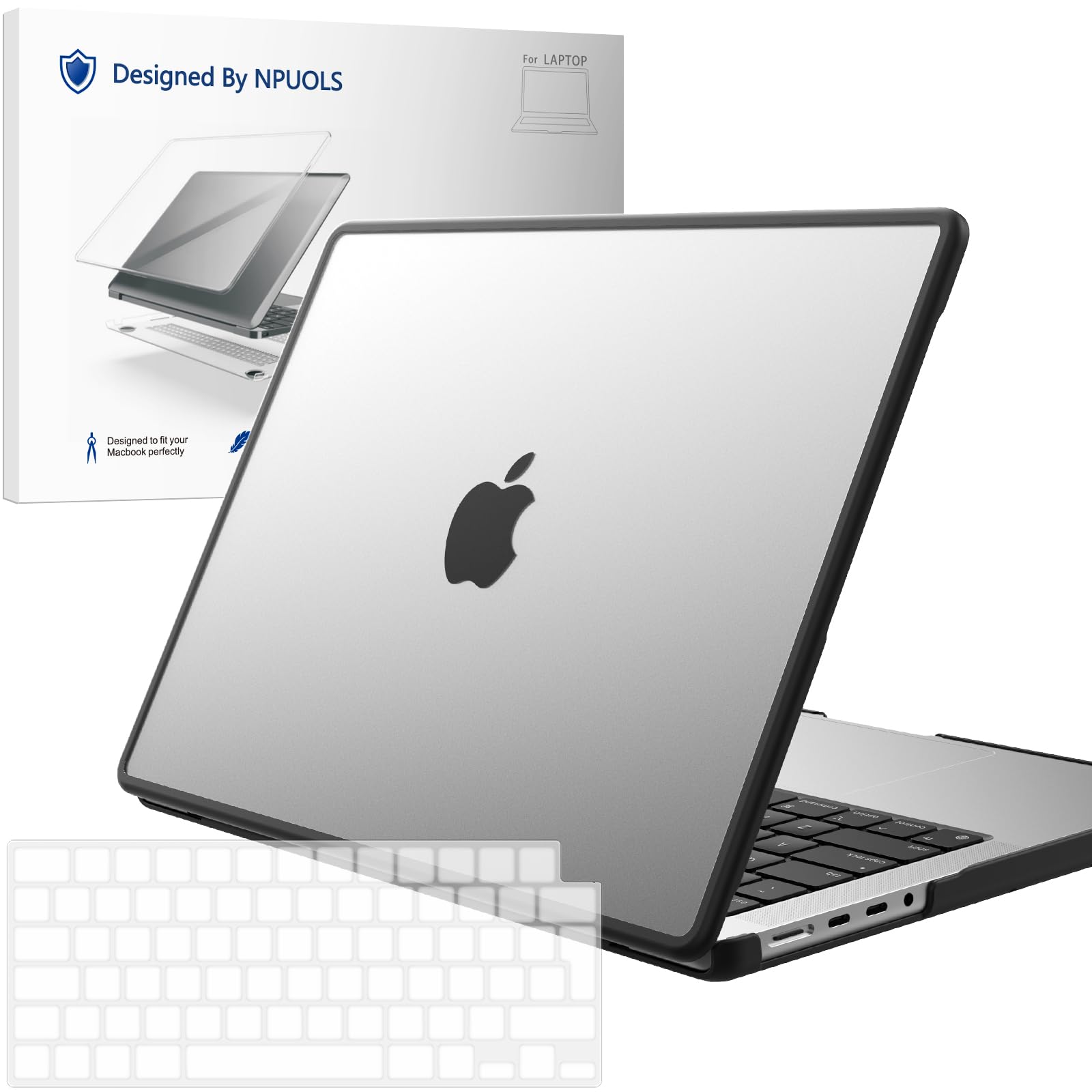 Cover per MacBook Pro 14 Pollici M5 2026-2021 M4 M3 M2 M1 Pro Max A3426 A3427 A3434 A3112 A3401 A3185 A2918 A2992 A2779 A2442, Custodia Rigido Bordo TPU Resistente alle Rotture, Opaca