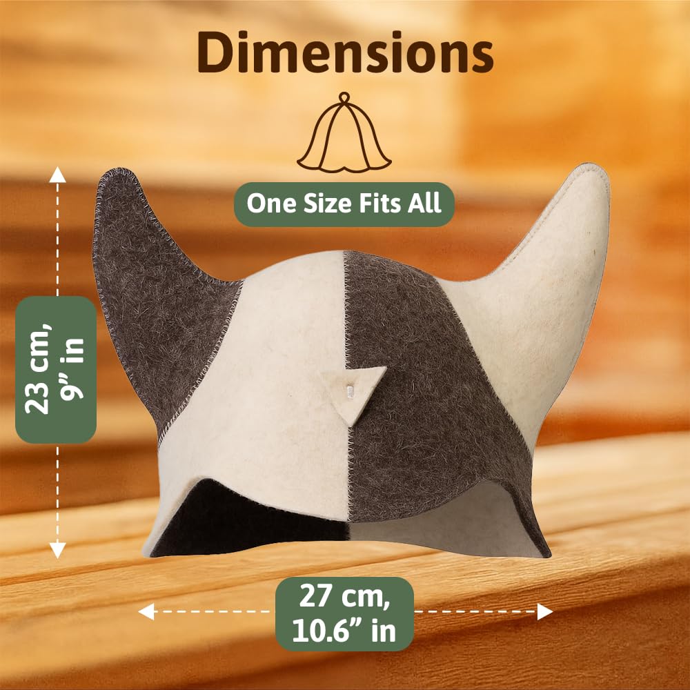 Amazon.com : SHSH trade group Wool Sauna Hat Viking Finnish Sauna