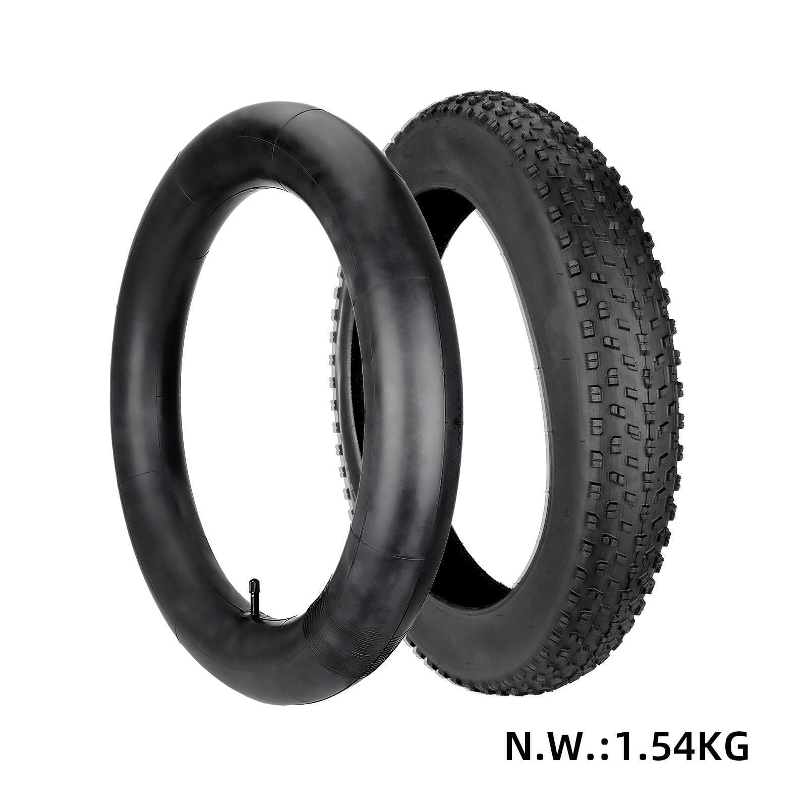 Pneu tout-terrain 20 x 4,0 (intérieur et extérieur) pour vélo électrique ENGWE L20/L20 Boost, Evercross EK30, chambre à air 20 x 4,0" pour VTT et snowbikes