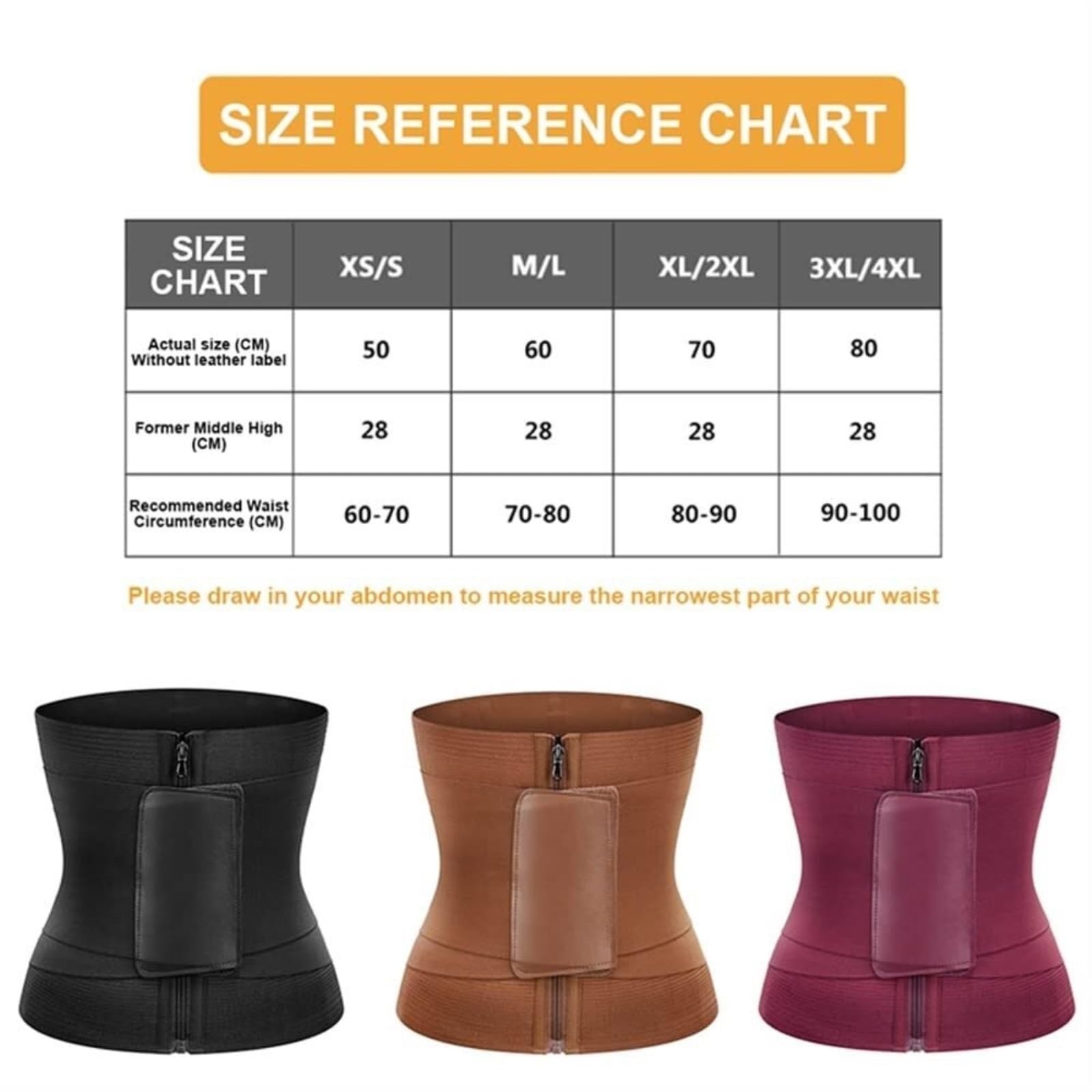 Faja Lumbar Faja Reductora De Cintura Con Forma De Reloj De Arena, Corsé Reductor De Cintura, Soporte Lumbar, Faja Para La Espalda Baja, Adelgazante Y Pérdida De Peso Cinturón Apoyo Lumbar(Bruin,Large