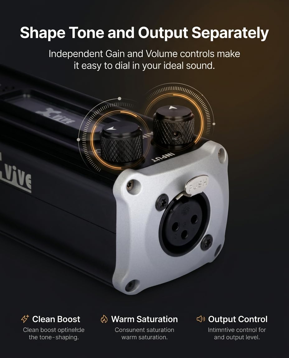 XVive Preamplificatore a tubo in linea P2 per microfoni dinamici