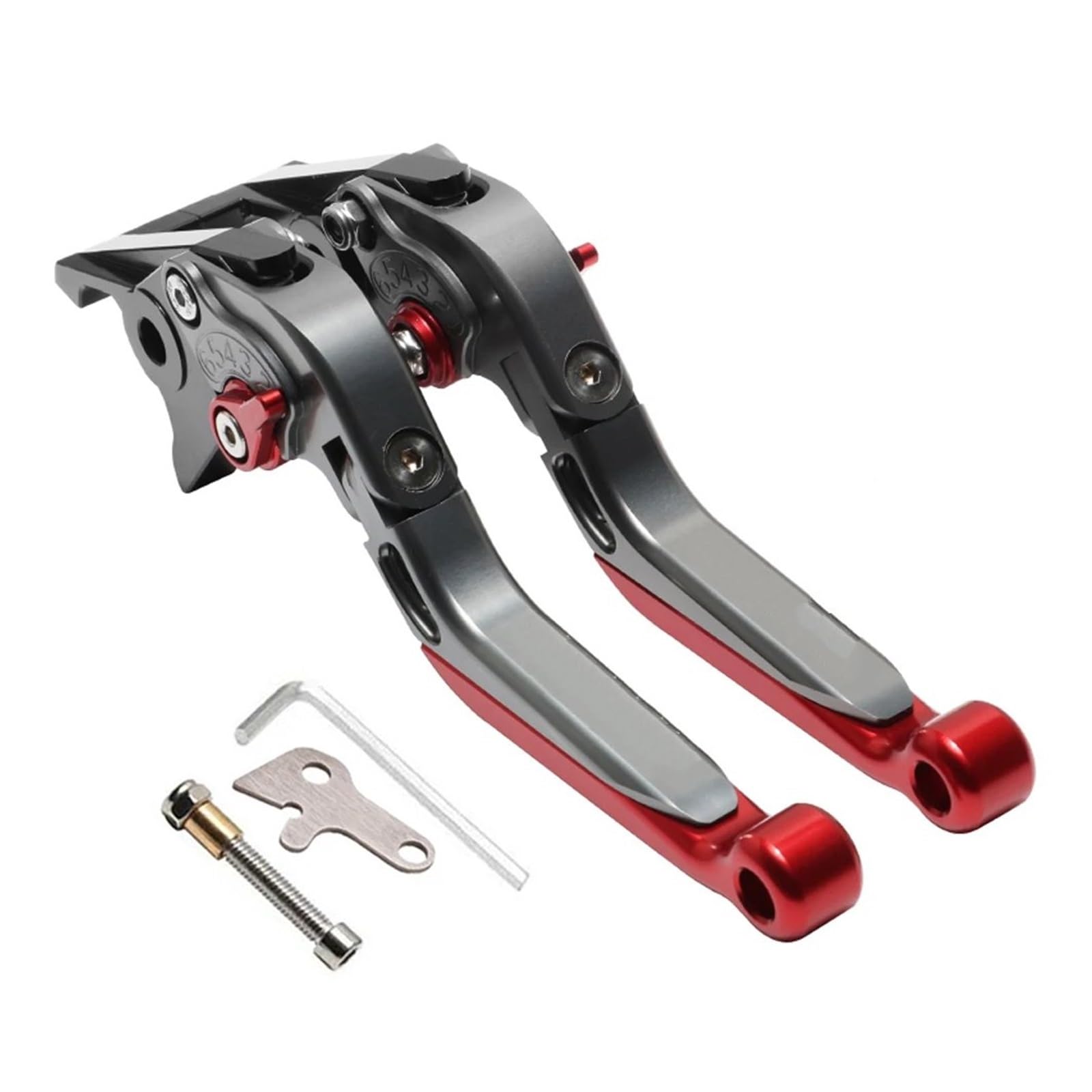 Hguvsjd for XMAX125 for XMAX250 for XMAX300 for XMAX400 2023 Motorcycle Hand Brake Handle Clutch Lever Motorcycle Brake Lever(Titanium red)