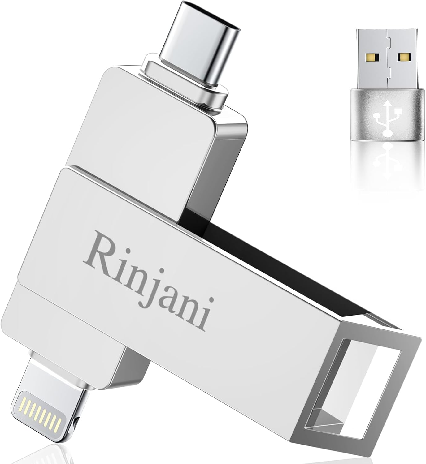 Rinjani Clé USB 512 Go MFI Lightning - Mémoire Externe Ultra Rapide pour iPhone, iPad et Android