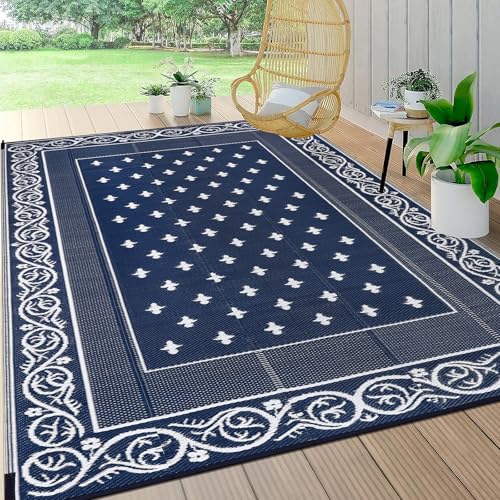 Pauwer Reversible Plastic Straw Rug