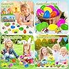 LUBUYILD Easter Basket Stuffers - 18PCS Easter Eggs with Mini Pull Back Construction Cars Toys for Kids, Perfect for Boys Girls Egg Hunt Prizes, Party Favors and Classroom Gifts #5