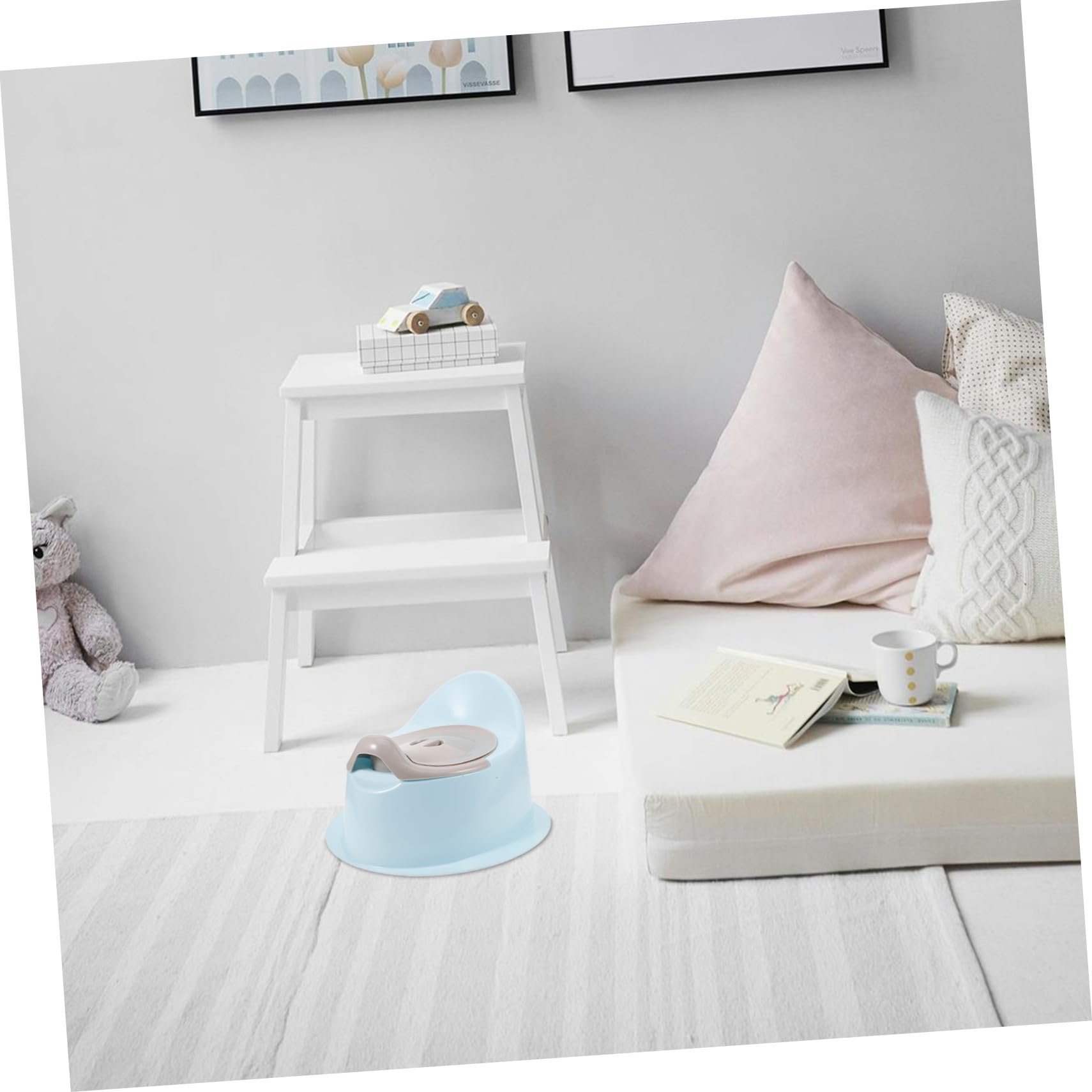 TOYANDONA Orinal Inodoro de Entrenamiento Multifuncional para Viajes de Niños Pequeños Portátil y Diseño Simple de Plástico Ligero para Facilitar el Aprendizaje