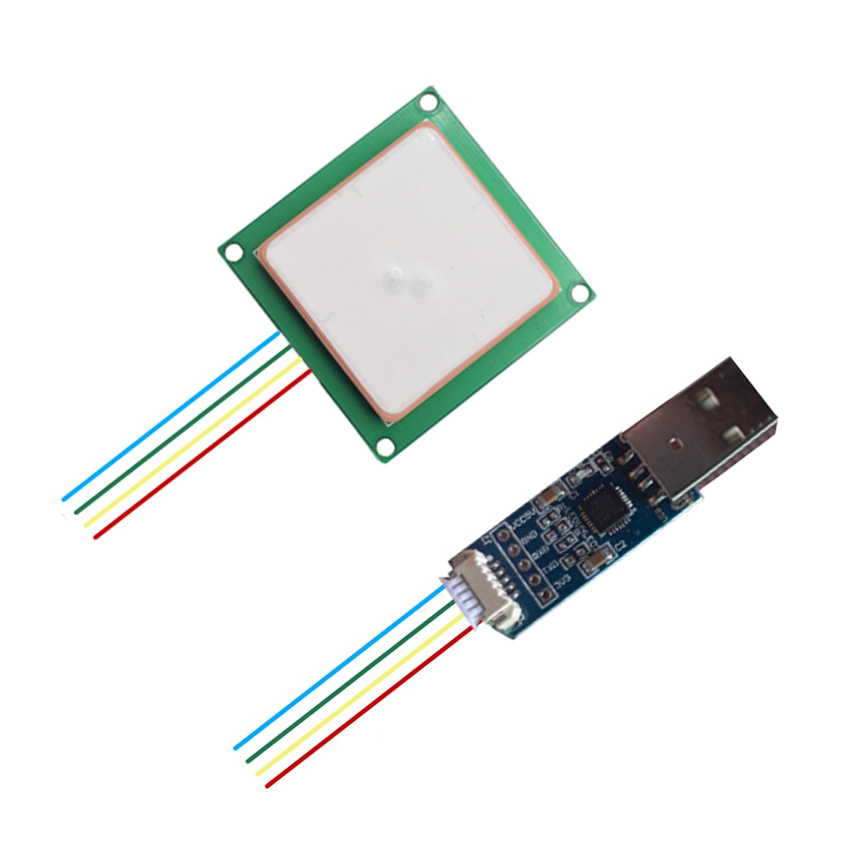 2X Modulo Lettore RFID UHF Ttl YRM100 con Interfaccia e Antenna RFID Integrata