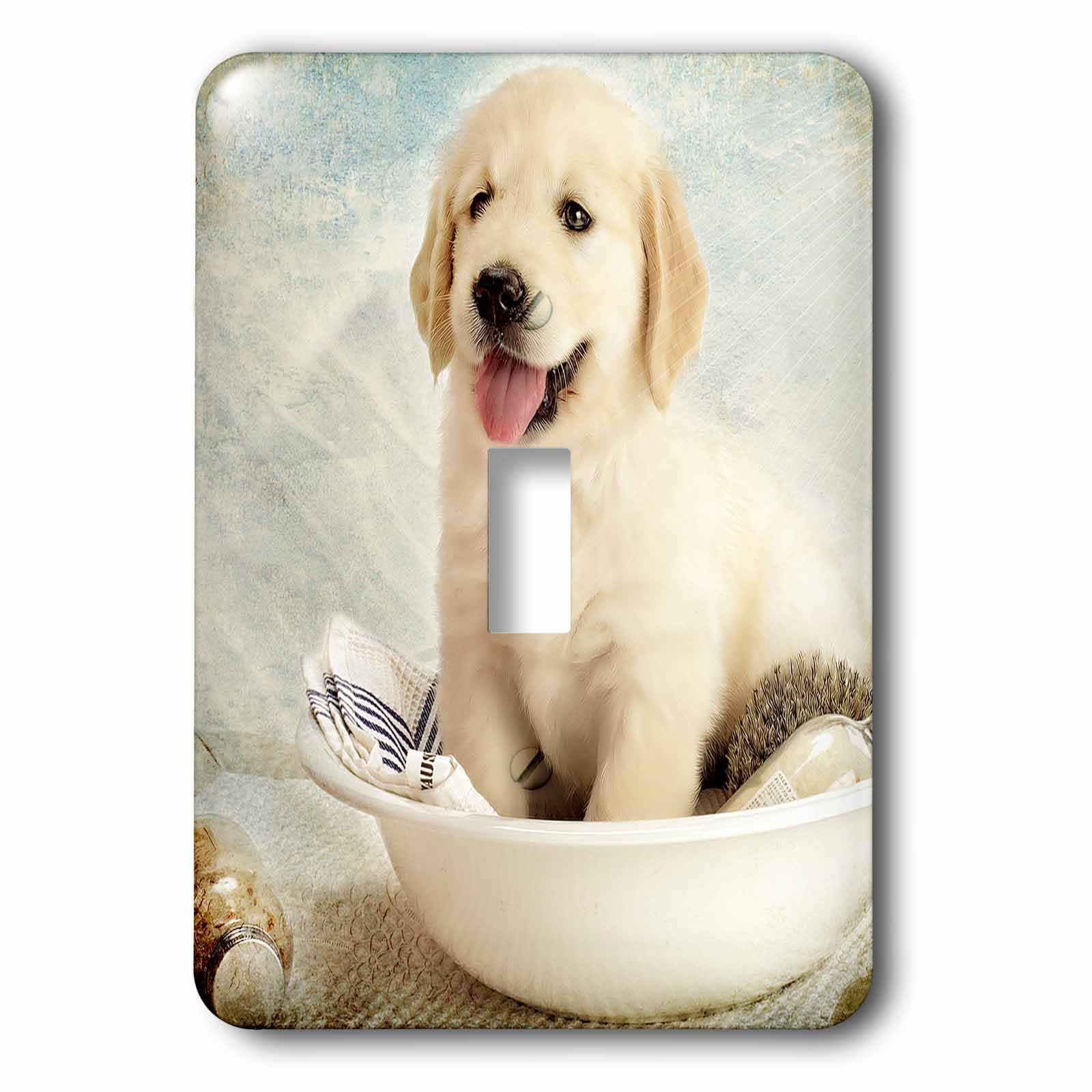 Cadeau original amoureux des chiens plaque interrupteur Golden Retriever chiot