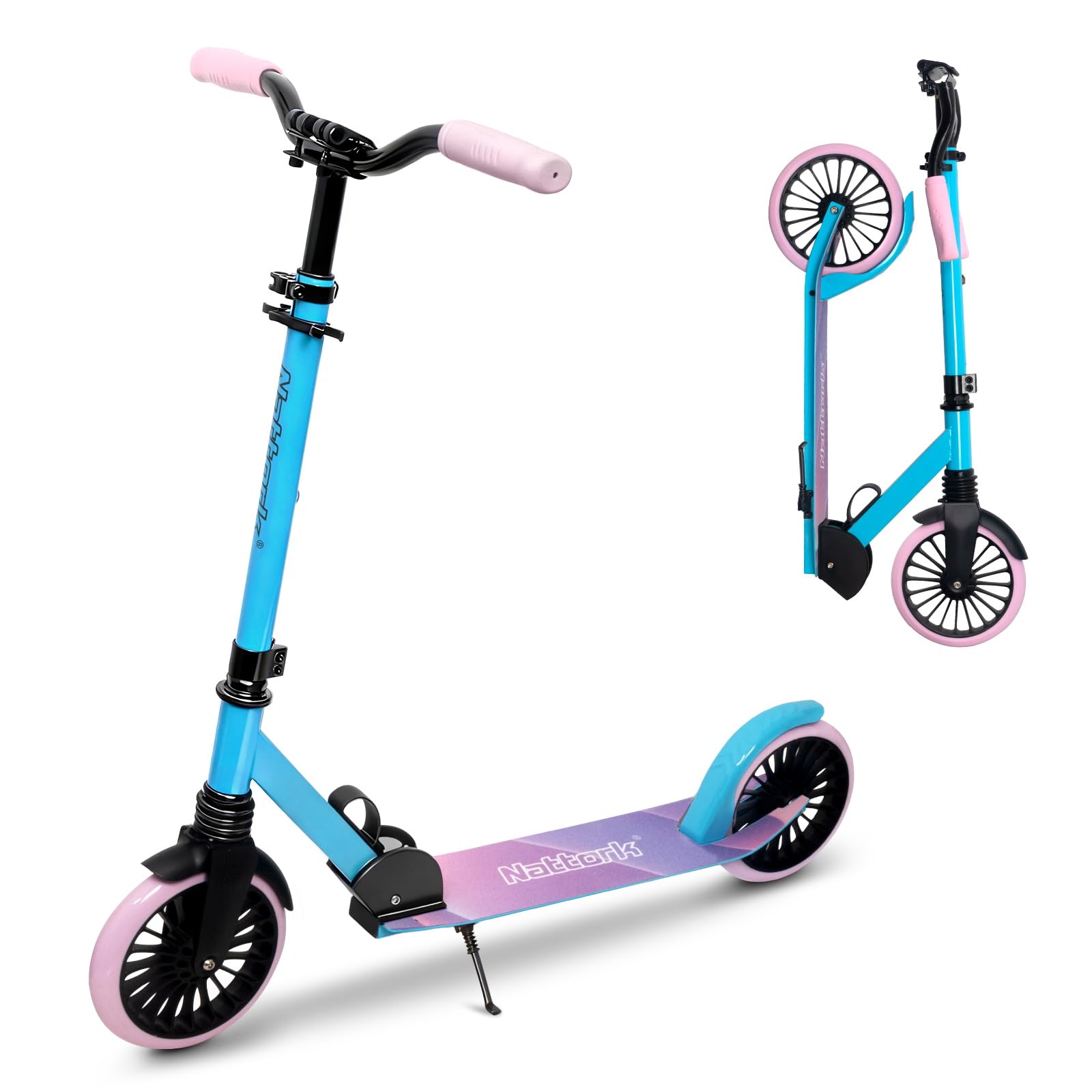 Amazon.com: Nattork Kick Scooter for Teens Adults, Max Load 240