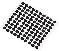 PATIKIL Marcador de mesa de sinuca, 1 folha/100 peças de adesivos de ponto de sinuca de bilhar, localizador de posição de bola para prática de bilhar, preto