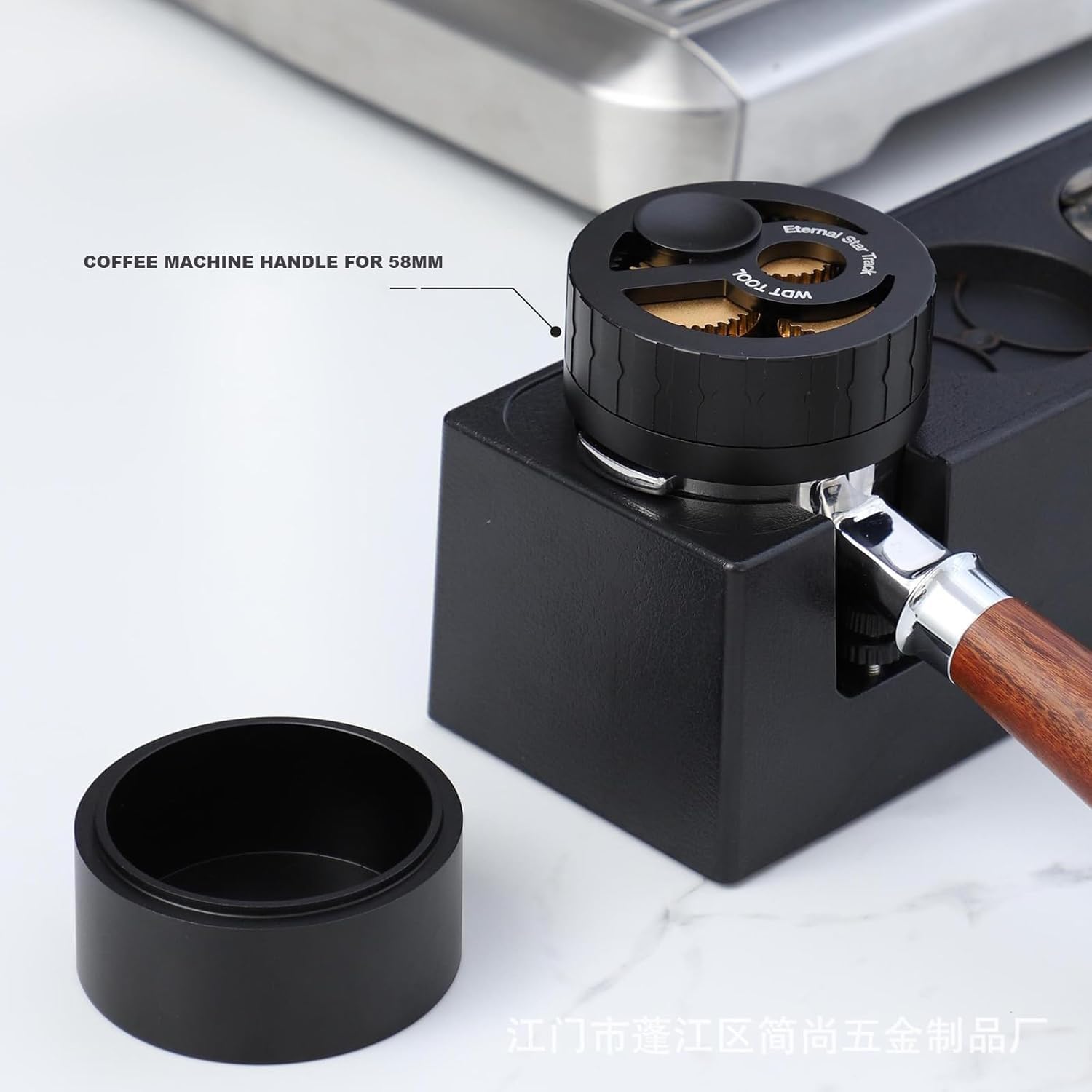 Igła do dystrybucji kawy 58 mm, narzędzie do dystrybucji espresso z 9 igłami ze stali nierdzewnej, magnetyczna konstrukcja, do domowej kawiarni