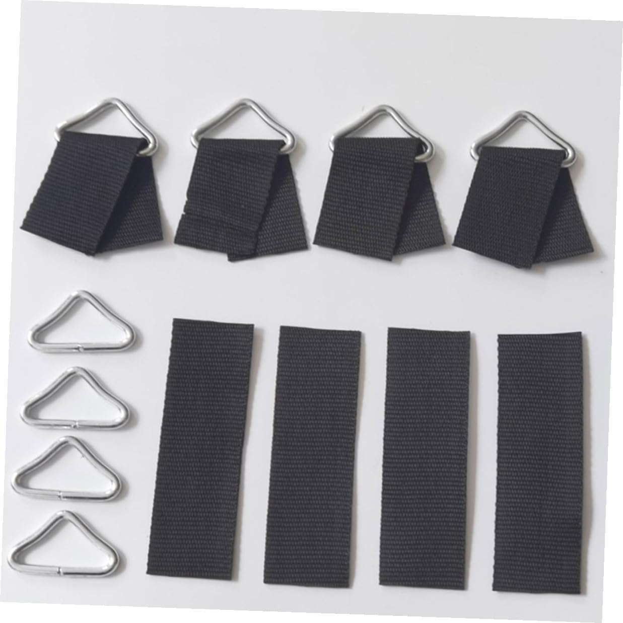 50 Sets Portable Trampoline Replacement Parts Iron Triangle Buckles Secure Trampoline Accessory Easy to Install for Stable Netting Connection
