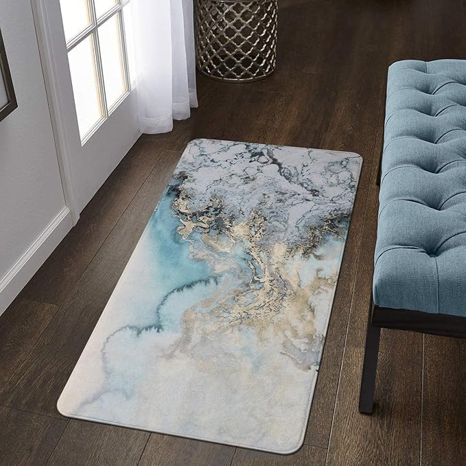AMPLIN Luxury Bath Mat,Anti-Slip Large Bath Mat | Bathing Room Rug Quick Drying Mat Bathroom Water-Absorbing Quick-Drying Floor Mat Non-Slip Carpet Soft Cushion Bathtub Floor Mat || 120 x 80 cm