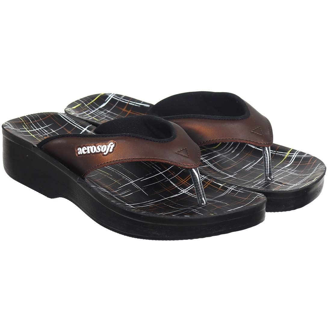 Aerosoft PU Brown Casual Slippers for Women (891) - 4 UK/India (B08T9V2K4X) Amazon Price History, Amazon Price Tracker