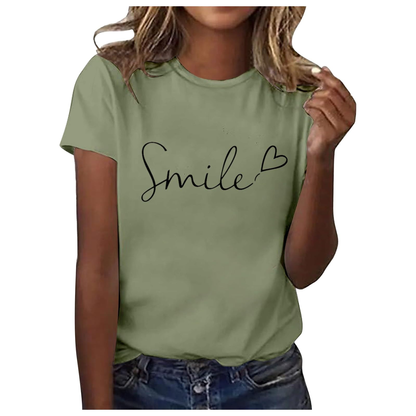 Tshirt Damen Sommer Weiße Tshirts Damen Shirts Tshirt Pink Weisse Schwarzes T Shirt Frauen Weiß Sommer Baumwolle T-Shirts Für T-Shirt Mit Aufdruck Weißes Weiss for Women Oberteil Blau Mädchen Set~