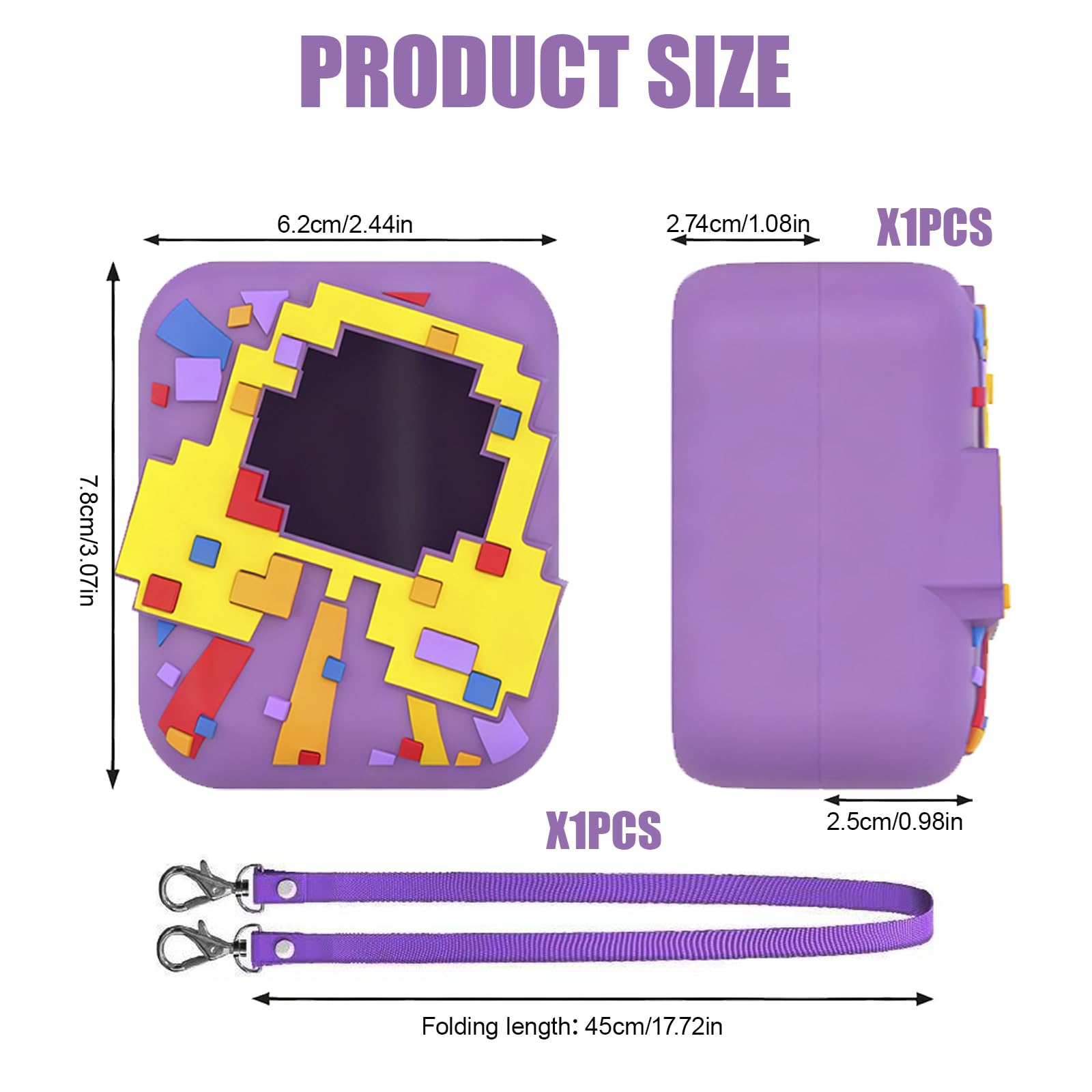 Sotbnna Silicone Case for Bitzee Interactive Pet Full Cover Mini Case Protective Digital Soft Cases Set,Anti-fall Shockproof Portable Carrying (Lavender Purple) - Image 2