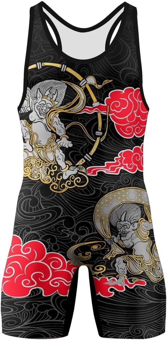 Samurai Men's wrestling singlets, powerlifting singlet, Comfortable Breathable for Training Gymnastics