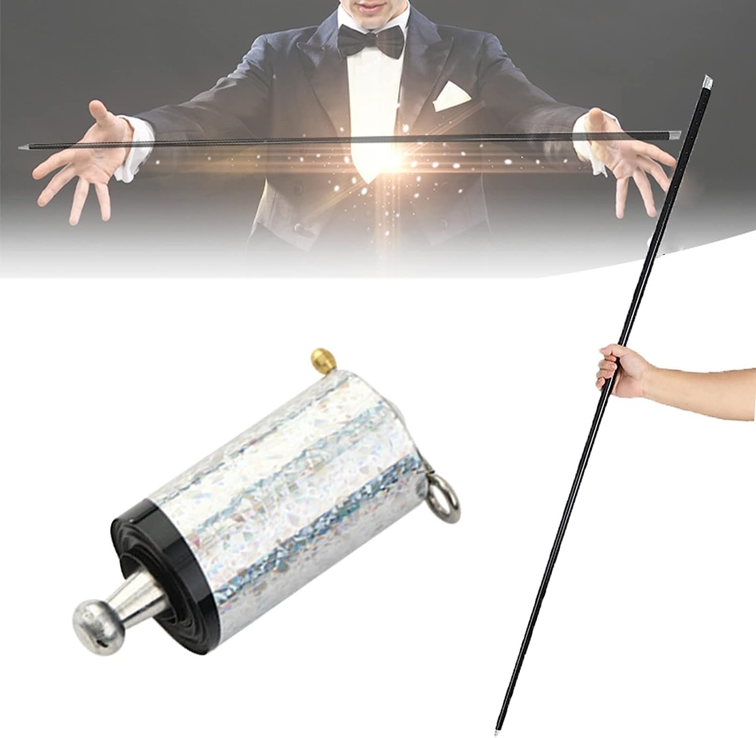 Amazon.co.jp: マジック棒 130cm 金属ステッキ アピアリングケーン