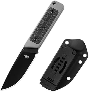 Kizer Smolt Fixed Blade Knife, 2.93” Drop Point Blade Fixed-blade Knives with Sheath, 3V Steel and G10+Micarta Handle Fixed Blade Utility Knife for Men Women Outdoor Survival EDC, 1063A1 - Kizer