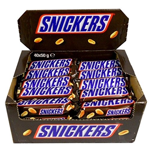 Snickers (40 x 50g) Chocolatina con Deliciosa Crema de Cacahuete, 50 g - Pack de 40 Cover