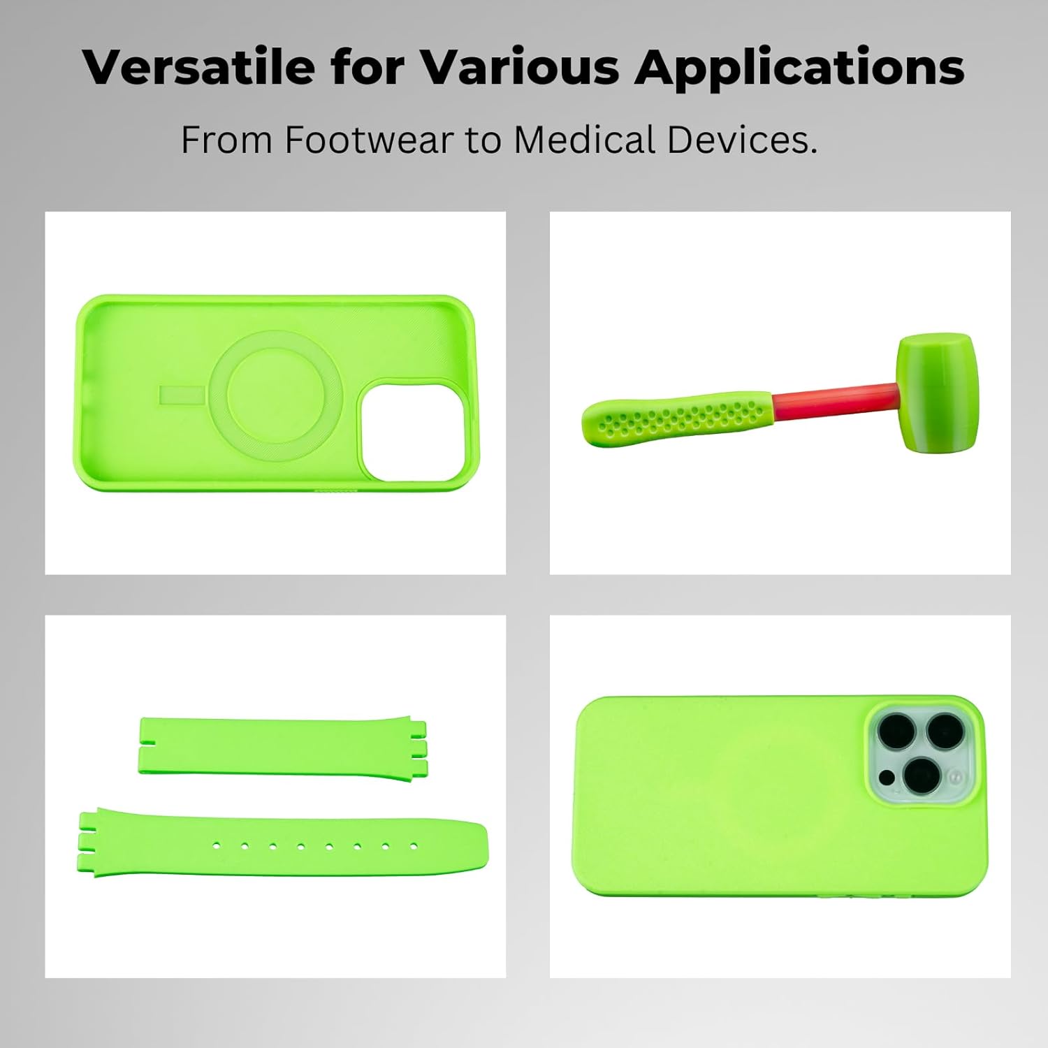 Siraya Tech Flex TPU Filament - 85A Shore, ISO 10993 Tested, High Flexibility & Toughness, High Flow & Speed, Moisture-Resistant Aluminum Bag - for Footwear, Wearables, Protective Gear (Green, 1kg)