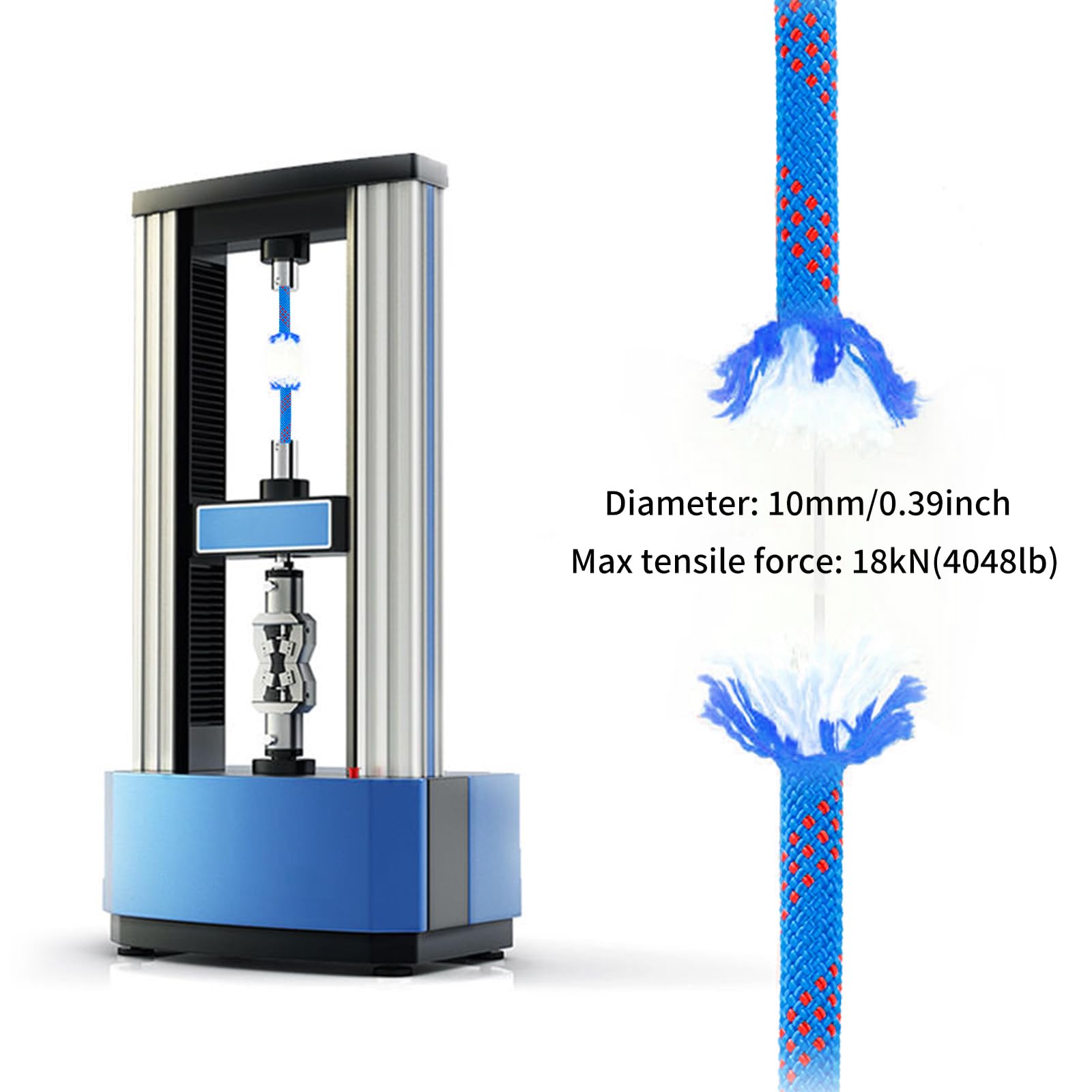 Corda Da Arrampicata Staticia NewDoar 10mm - 30 Metri, Blu, Per Escursionismo E Salvataggio