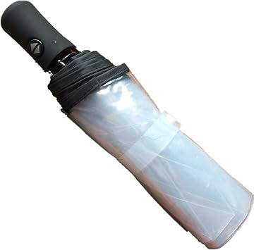 WerFamily Clear Transparent Folding Auto Open Auto Close Umbrella Rainy