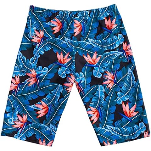 FEOYA Boys Stretchy Animal Print Swim Trunks Cover
