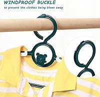 Vista 7 de Perchas de bebé para guardería y clóset, paquete de 40 perchas de plástico para niños, ahorro de espacio, antideslizantes, extensibles, ajustables