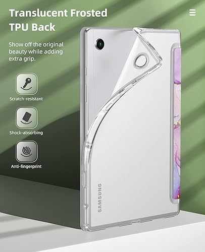 Miniatura 3 de MoKo Funda compatible con Samsung Galaxy Tab A8 de 10.5 pulgadas 2022 (SM-X200SM-X205SM-X207), funda delgada con soporte triple con función de