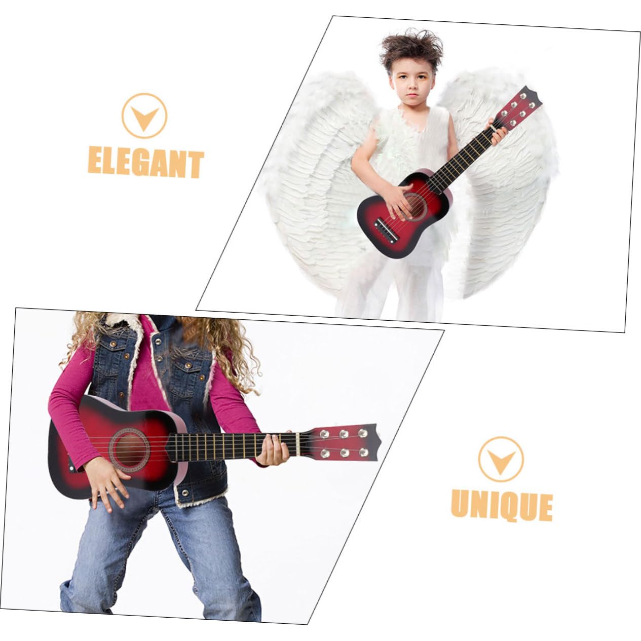 Guitarra de Aprendizaje Infantil de 21 Pulgadas, Madera, 6 Cuerdas