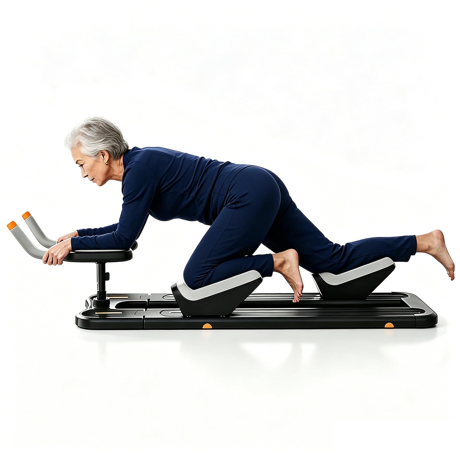 SICWEDIM Spine Twist and Stretch Core Trainer, Adjustable Height, Phone Holder, LCD Display – Crawling Exercise Machine for All Ages at Home, Body Shaping Fitness Equipment for Home Gym
