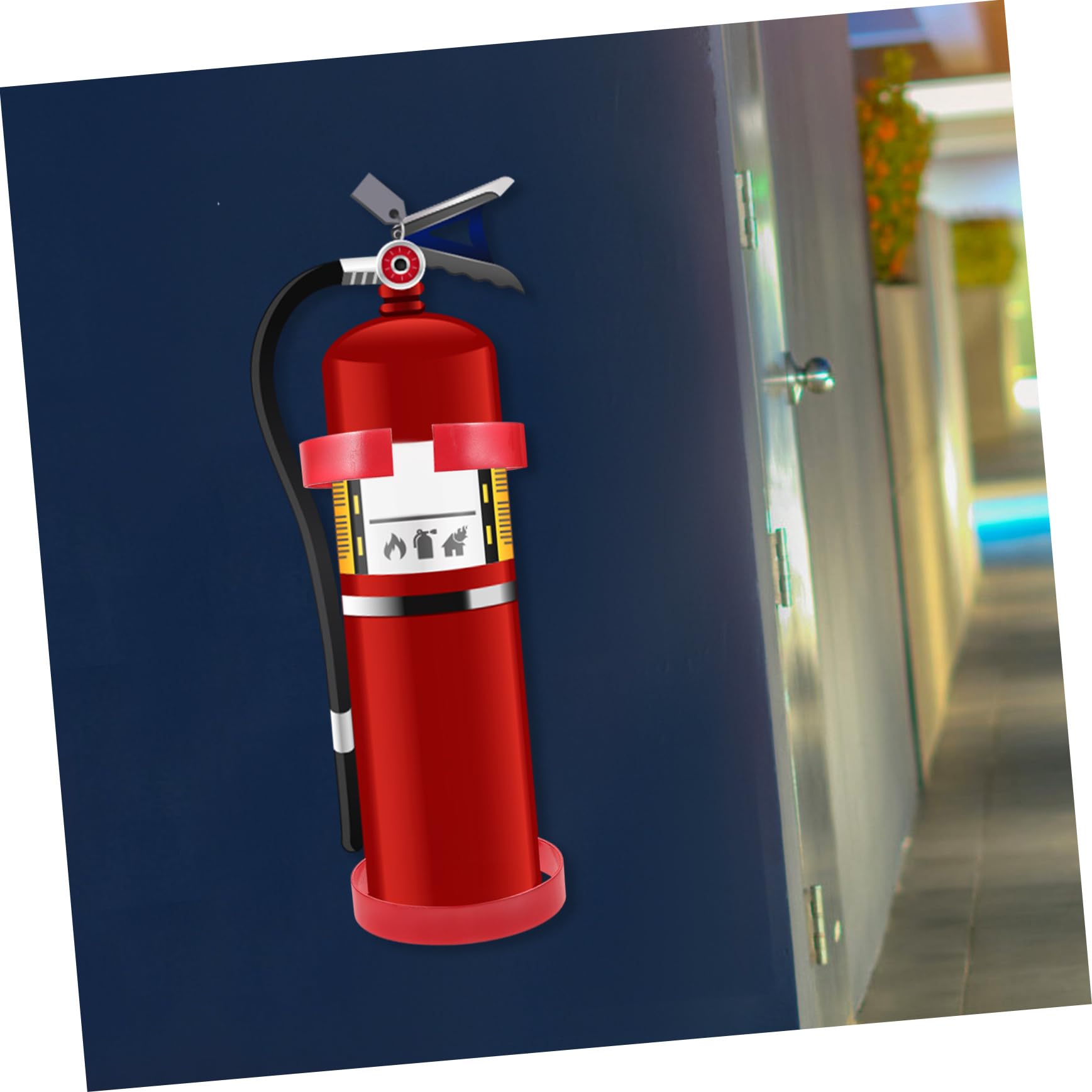 Angoily Support D'extincteur Mural en Fer Rouge pour Extincteurs de 5-6kg, Pratique et Robuste, pour Bateau et Véhicule, Porte-extincteur Sécurisé