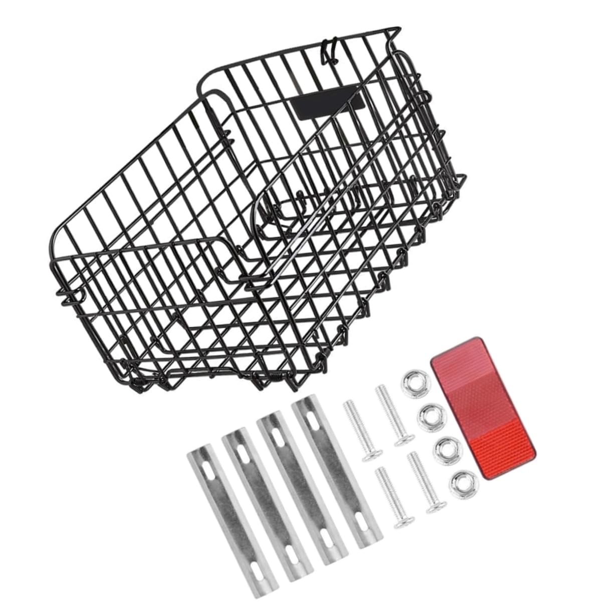 Abaodam Folding Rear Bike Basket Durable Metal Wire Design for Easy Access Versatile Cargo Carrier for Road Bikes Heavy Duty Storage for Groceries Essentials