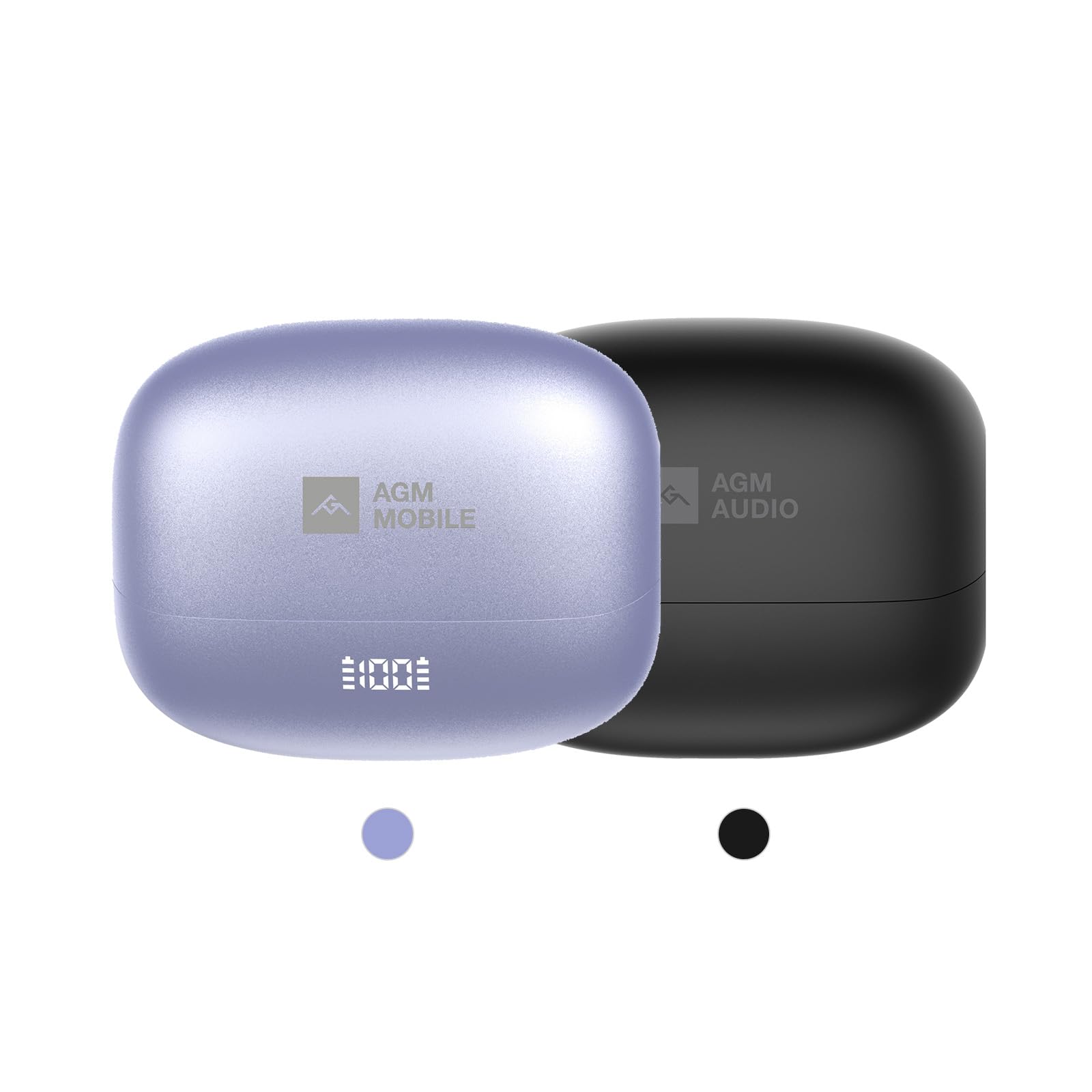 AGM Open Buds 1 Auricolari Bluetooth 5.4 Wireless, Design Open-Ear & Microfono ENC, Cuffie Leggere Senza Dolore all'Orecchio, IPX4 Impermeabile, Custodia USB-C con Display LED