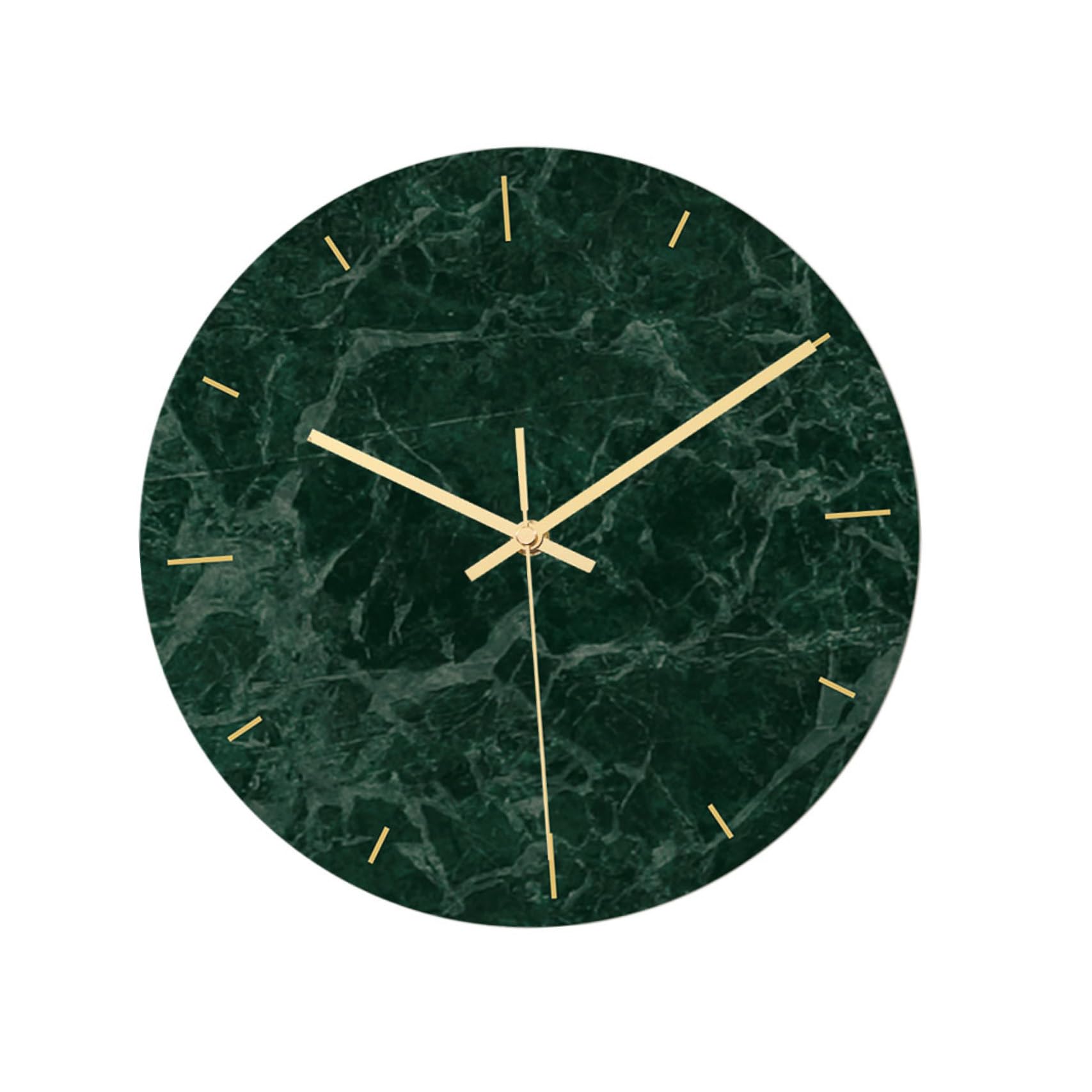 Horloge murale ronde MAGICLULU en verre vert pour un salon chic et zen
