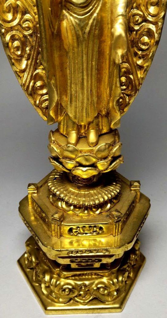 阿弥陀如来 木彫り仏像 純金箔押 【公式通販】