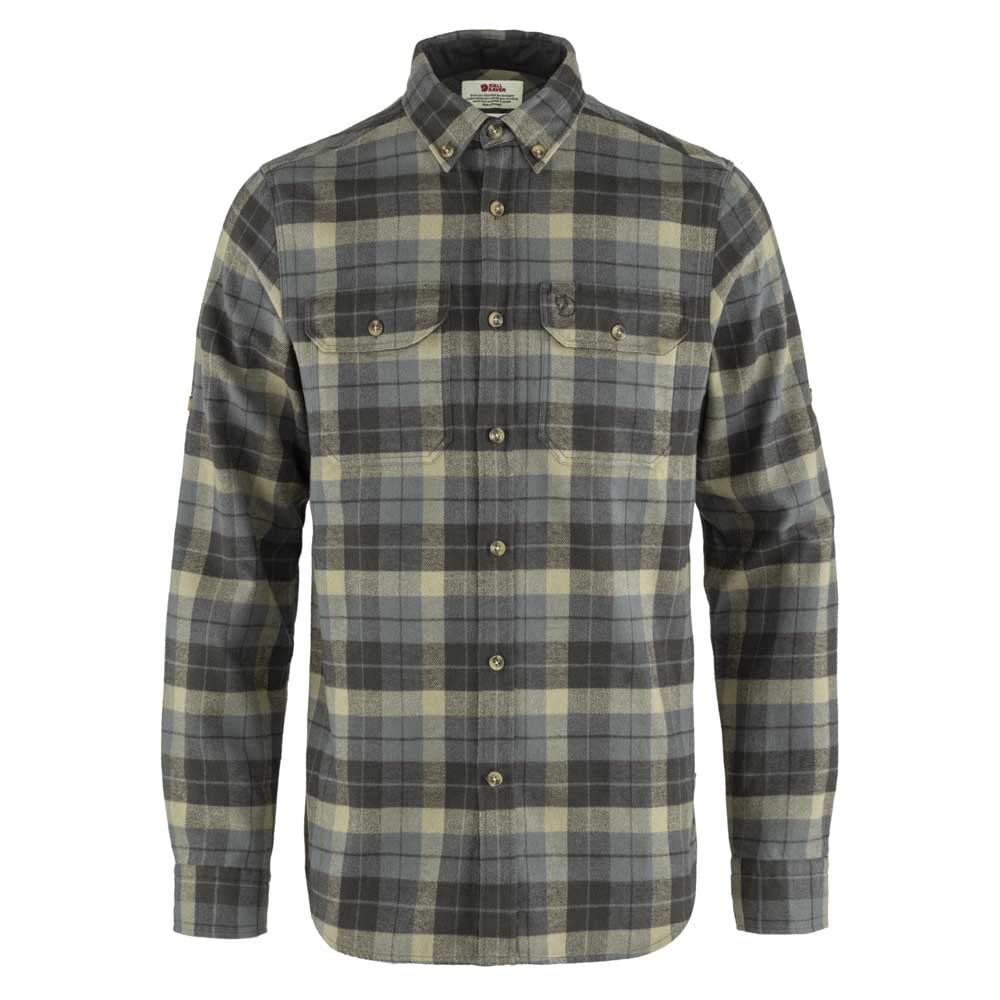 Fjällräven F81373-046-018 Singi Heavy Flannel Shirt, Men, Super Grey/Stone Grey, XL