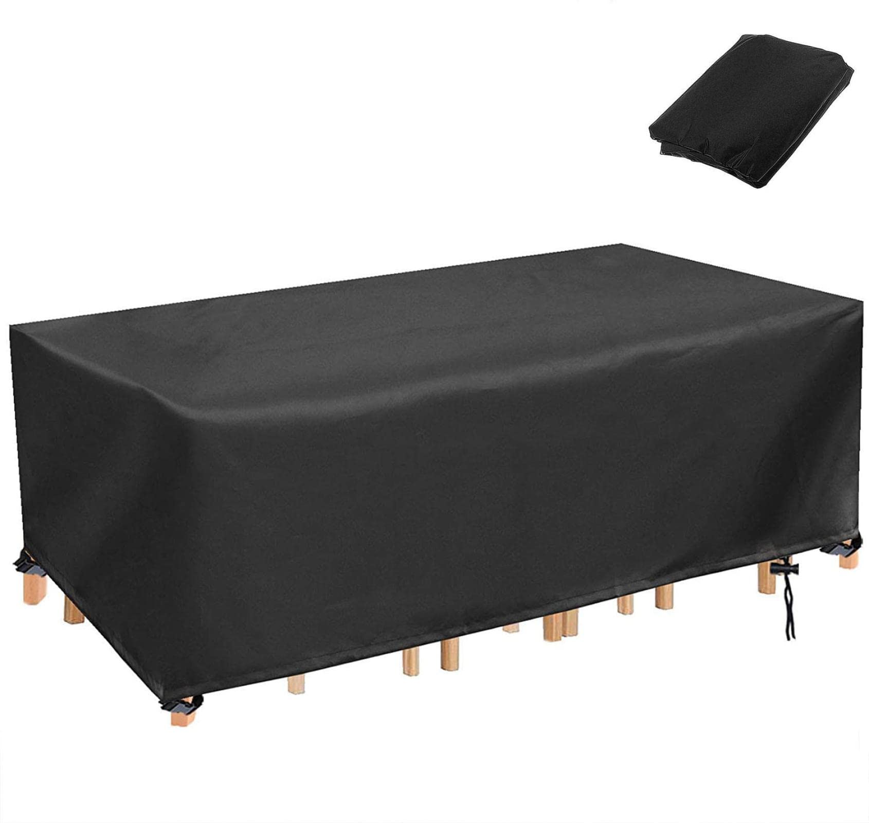 Kdxaobei Patio Furniture Cover140x100x85, Rectangular/Square Outdoor Furniture Covers, Heavy Duty Rip Proof Garden Furniture Covers Waterproof, Windproof For Chair And Table Cover