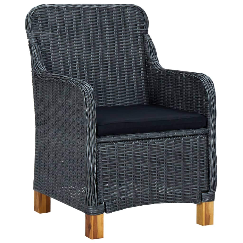 Chaises en rotin synthétique et bois d'acacia pour sublimer vos repas sur la terrasse