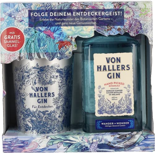Von Hallers Gin 44% Vol. 0,5l in Geschenkbox mit Becher – Bild 3