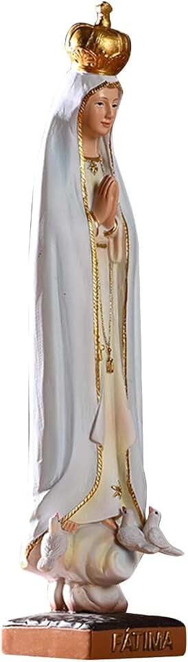 Figura de la Señora de Fátima - Estatua Pintada a Mano de la Virgen María, Decoración Religiosa