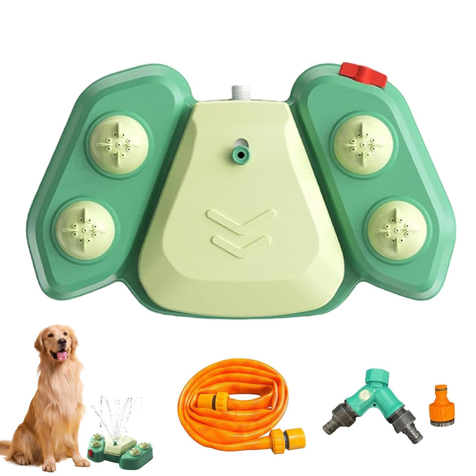 Wasserbrunnen, Tier Zubehör, Selbstbedienung mit Druckfunktion | Strapazierfähiges Material Design, Hunde Trinkstation mit Modern Stil, Zubehör für Outdoor Garten