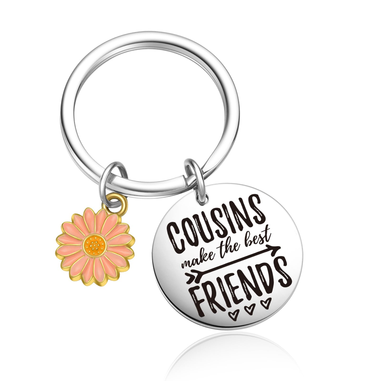 OWHOMS Cousin Anniversary Keychain Cousin Keychain Best Cousin Ever Gifts Friendship Jewelry