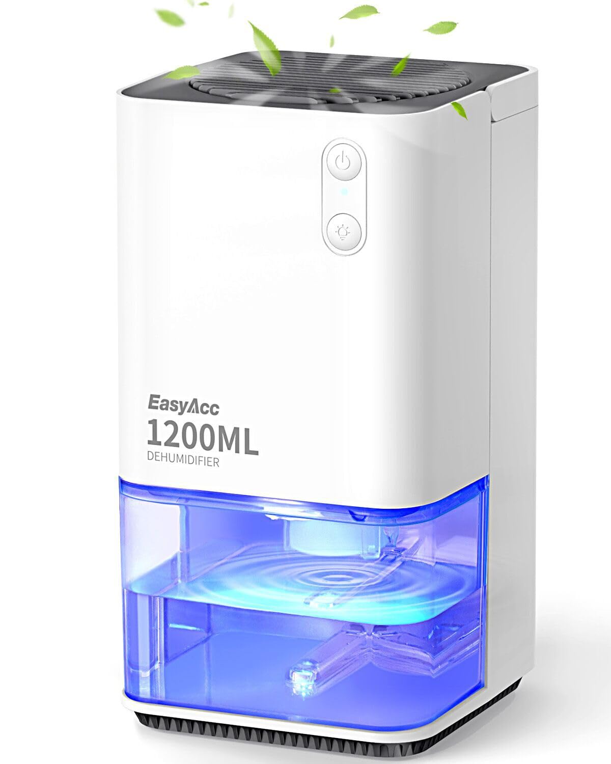 EasyAcc Electric Dehumidifier, 1200ml, Ultra Quiet & Auto Shut Off, 7 LED Colors, Portable for Home Wardrobe, Bathroom