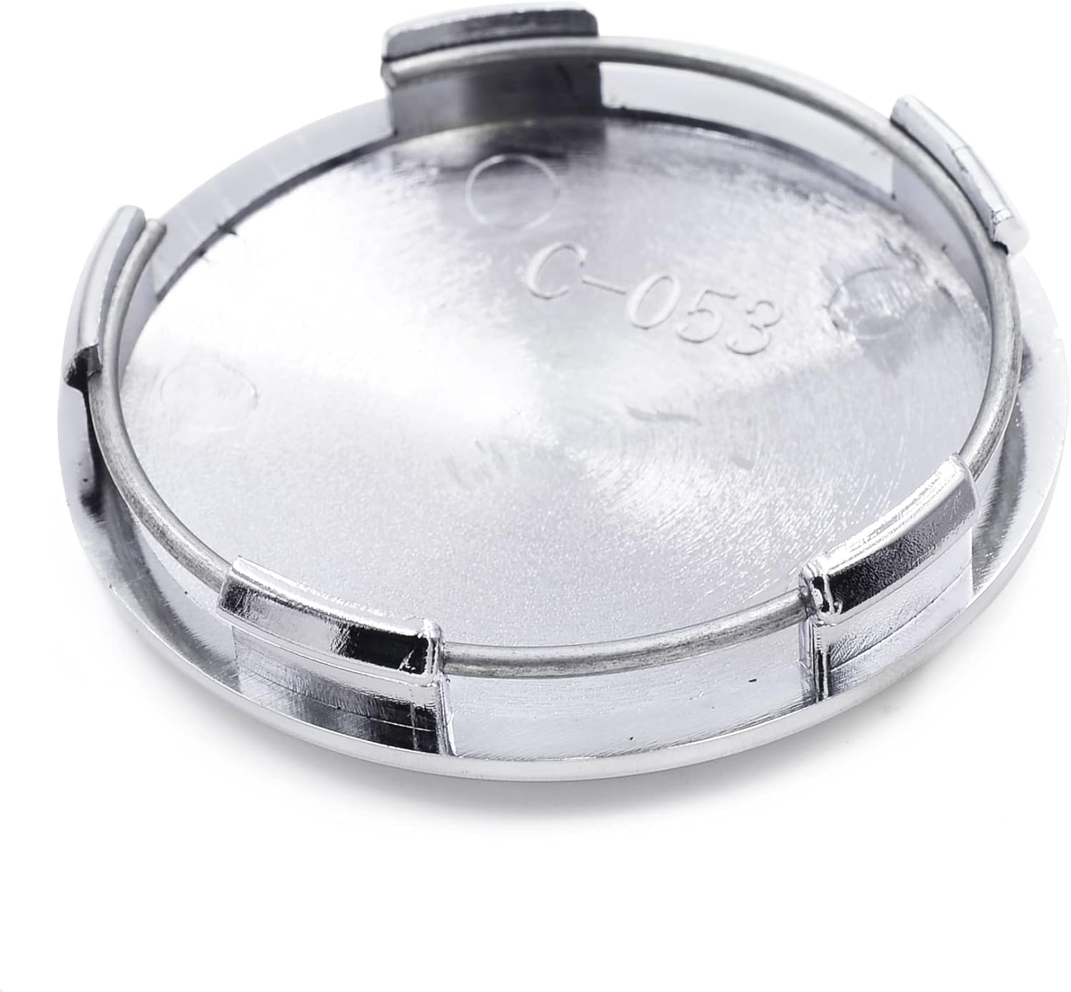 RTRHINOTUNING 4Pcs 64mm(2.52in)/60mm(2.36in) Car Wheel Center Caps ABS (Chrome)