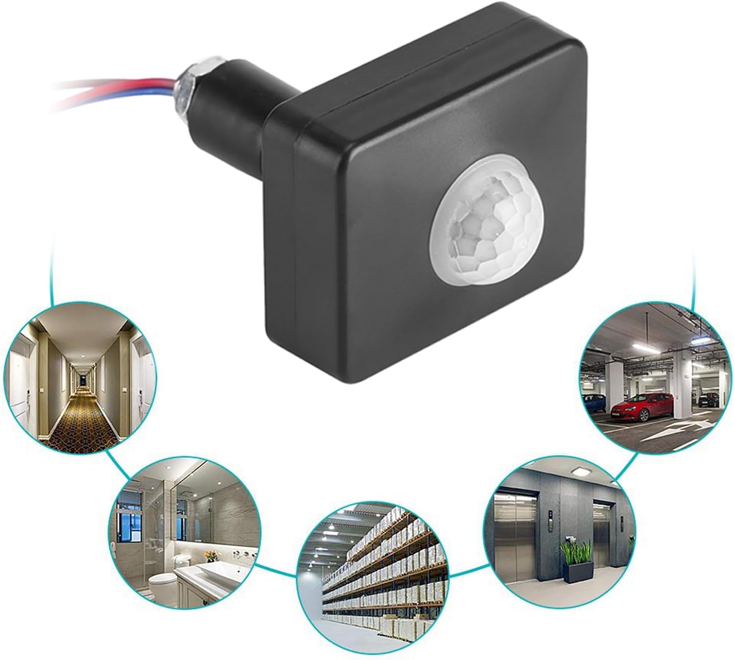 Motion Sensor, Infrared Motion Detector PIR Sensors IP54 Wall Pavement Switch for Ceiling Mount.